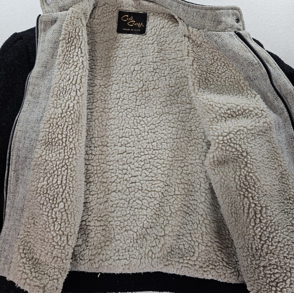 Vintage Cal Craft Sherpa Lined Wool Bomber Jacket USA XL - Picture 7 of 9